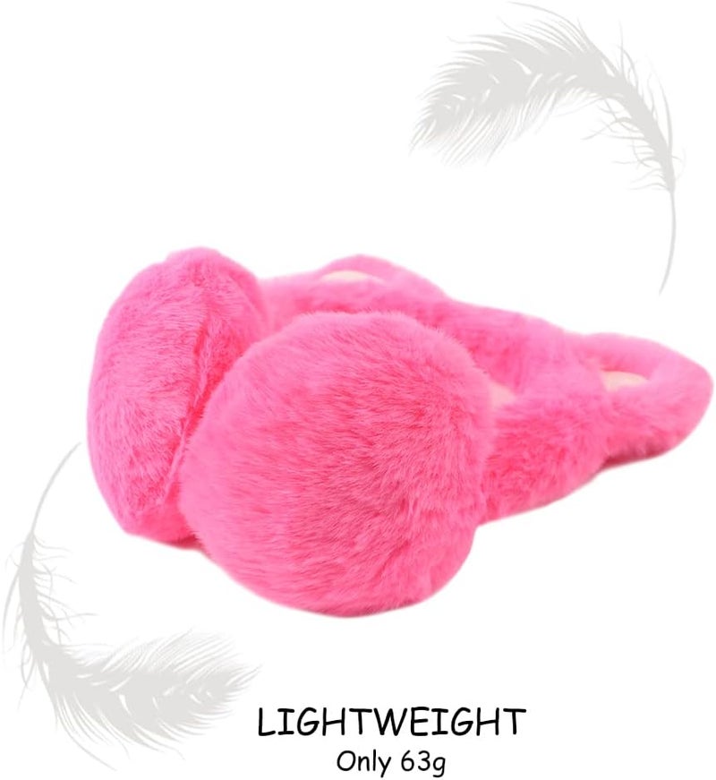 Peecabe Winter Kids Earmuffs Warm Girl Ear Muffs For Toddler Kid Children Earmuff with Cat Ears Girls Ear Warmer (Rose) - Image 5